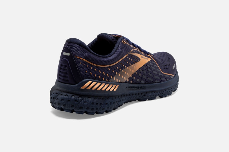 Brooks Running Shoes Womens Black/Gold - Adrenaline GTS 21 Road - 9402-HLDQA